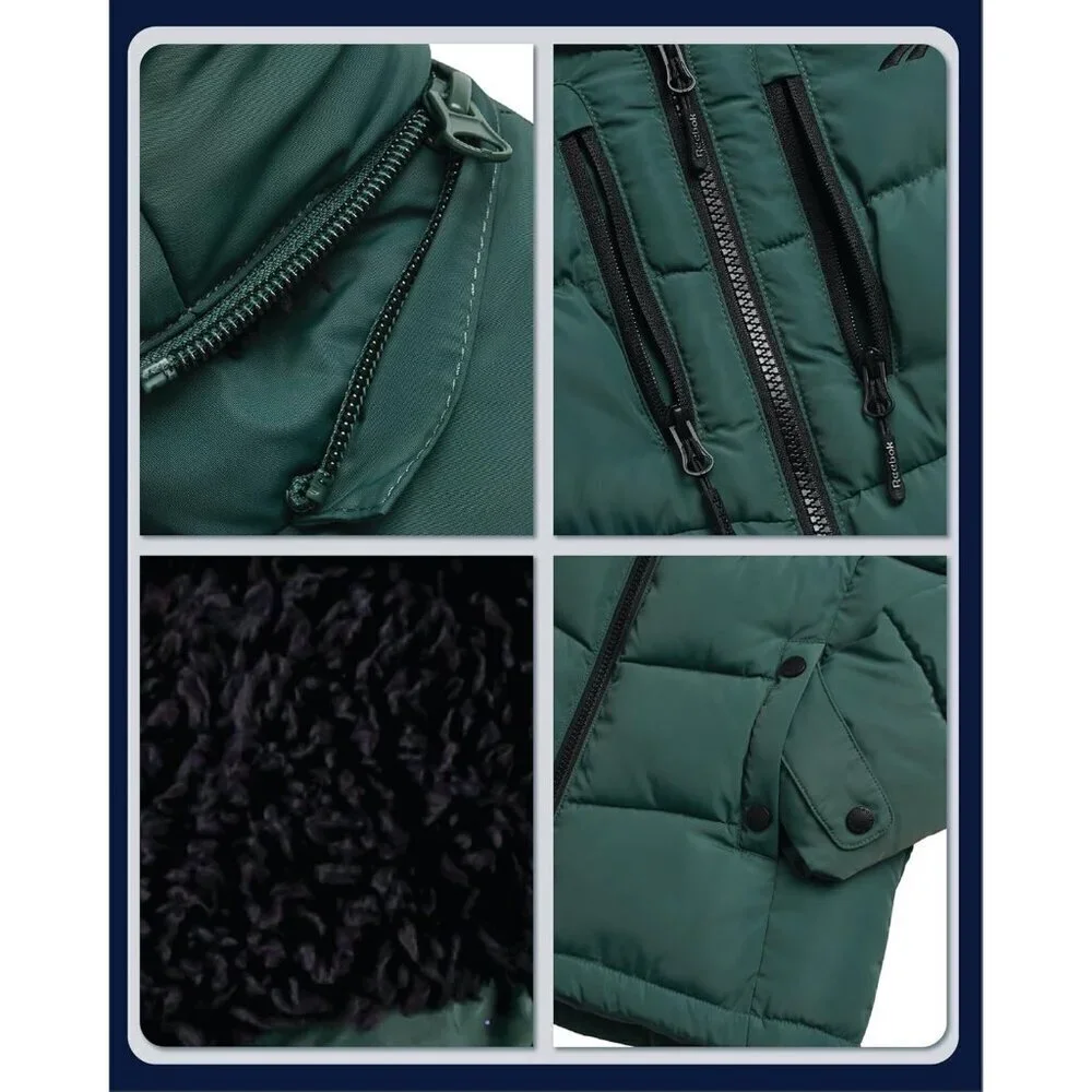 Girls Winter Coat - Heavyweight Quilted Girls Jacket Zip Up Weather Resistant Pu